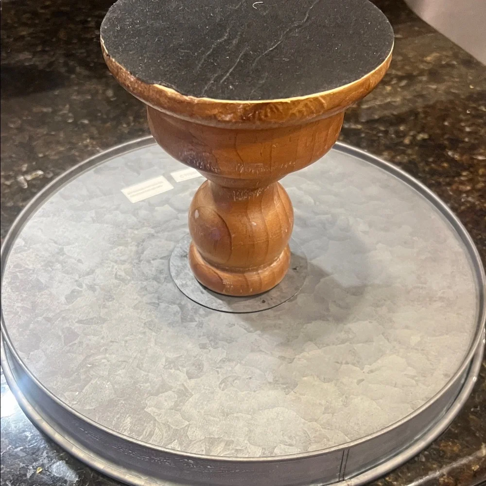 Candy Cane Metal Cake Stand Serving Piece